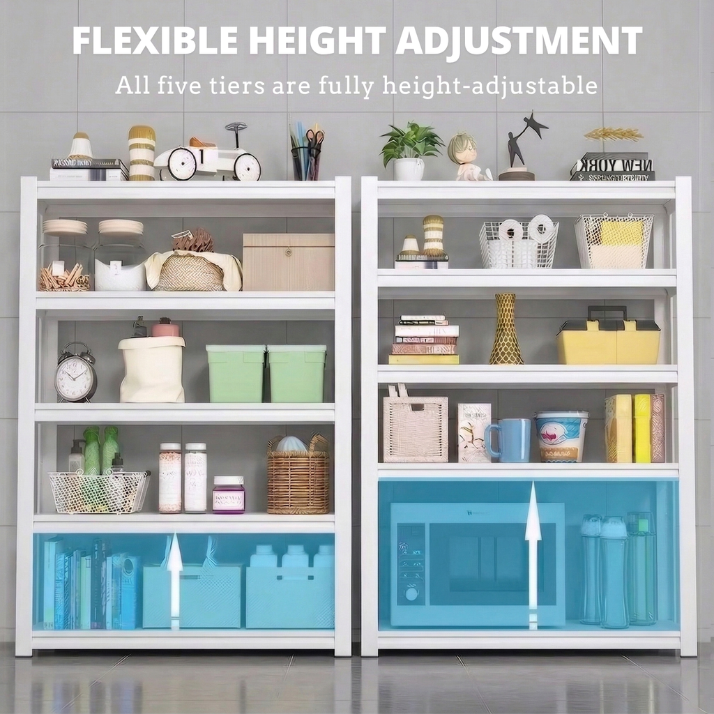 Legooin 36x16x72 inch Garage Storage Rack Heavy Duty Industrial Shelf Metal Shelving Unit Capacity for 1650 lbs for Pantry Warehouse Basement, White