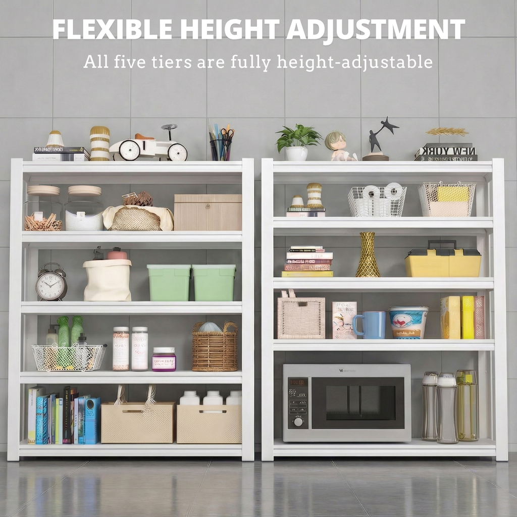 Legooin 48x24x72 inch Heavy Duty Metal Shelving Unit Garage Wire Shelves with 2500 lbs Capacity Adjustable Steel Utility Rack for Industrial Residential Use, White