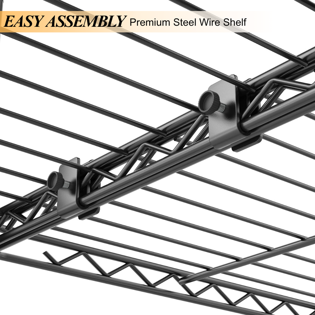 Legooin 72"W x 18"D x 72"H Garage Storage Rack Height Adjustable Shelving Unit for Industrial Residential Storage 2000lbs Load Capacity, Black