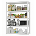 Legooin 36x16x72 inch Garage Storage Rack Heavy Duty Industrial Shelf Metal Shelving Unit Capacity for 1650 lbs for Pantry Warehouse Basement, White