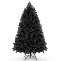 Legooin 6ft Unlit Artificial Christmas Tree Hinged Xmas Tree with 800 Tips for Christmas Halloween Holiday Decor, Black