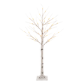 Legooin 4FT Realistic Birch Tree with 72 Warm White Lights for Christmas Wedding Home Office Décor Pre-Lit Artificial Birch Tree, White