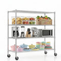 Legooin 18x48x72 in Heavy Duty Garage Wire Shelf Metal Storage Rack Industrial Shelving Unit Residential Storage for Warehouse Balcony, Silver