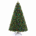 Legooin 7.5FT Pre-Lit Artificial Christmas Tree 1300 PVC Branch Tips 400 Multicolor LED Lights Full Xmas Tree for Home Office Holiday Party Decoration, Green