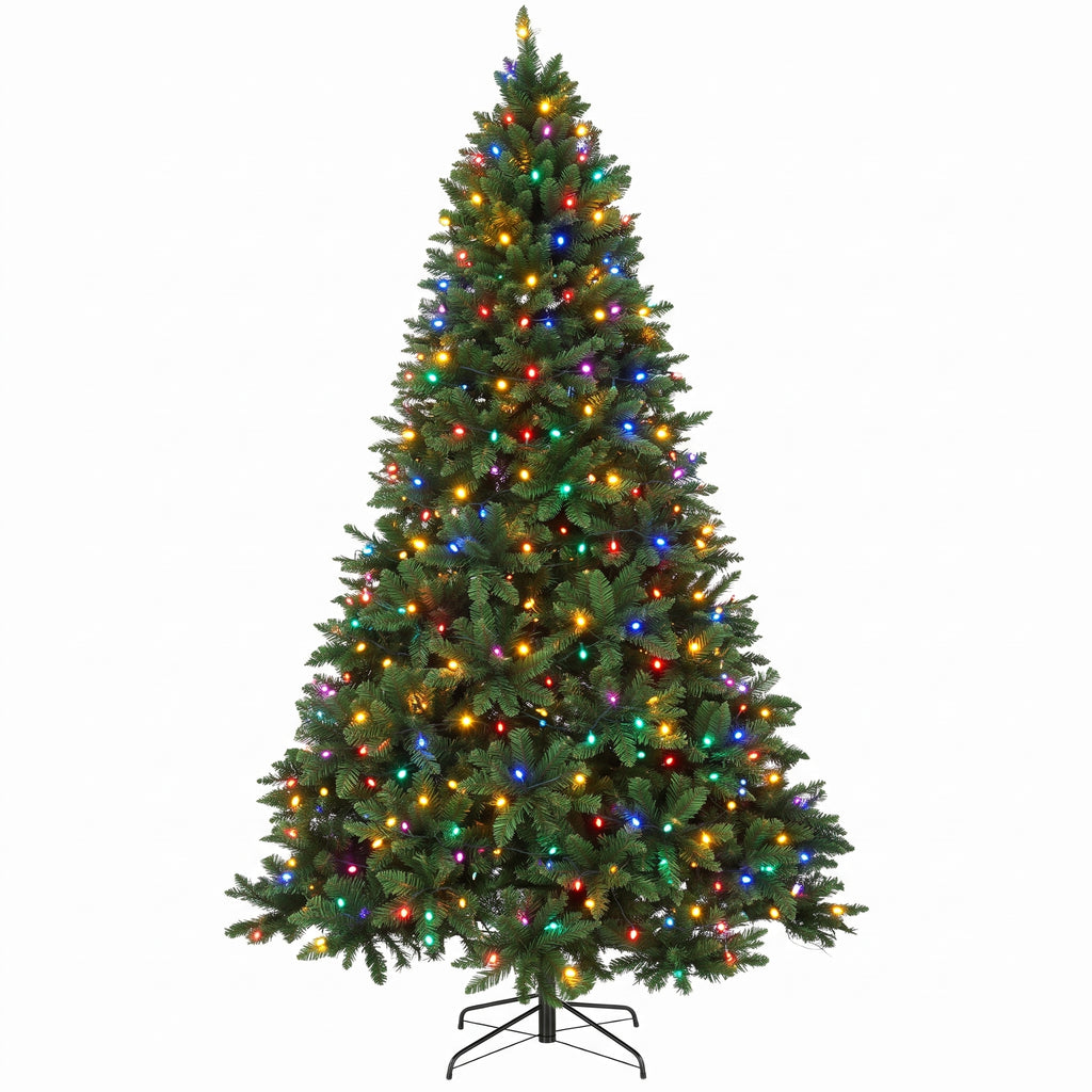 Legooin 9FT Pre-Lit Christmas Tree Artificial Tree with 2300 Branch Tips 600 Multicolor Lights Remote Control Realistic Xmas Tree for Indoor and Outdoor Décor, Green